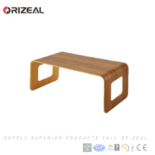 Support en bois en bambou de moniteur d&#39;ordinateur de support d&#39;ordinateur portable de bureau pour le bureau